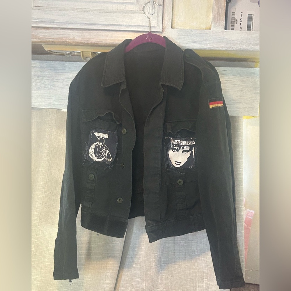 Vintage German military SIOUXSIE SIOUX DIY jacket black punk goth